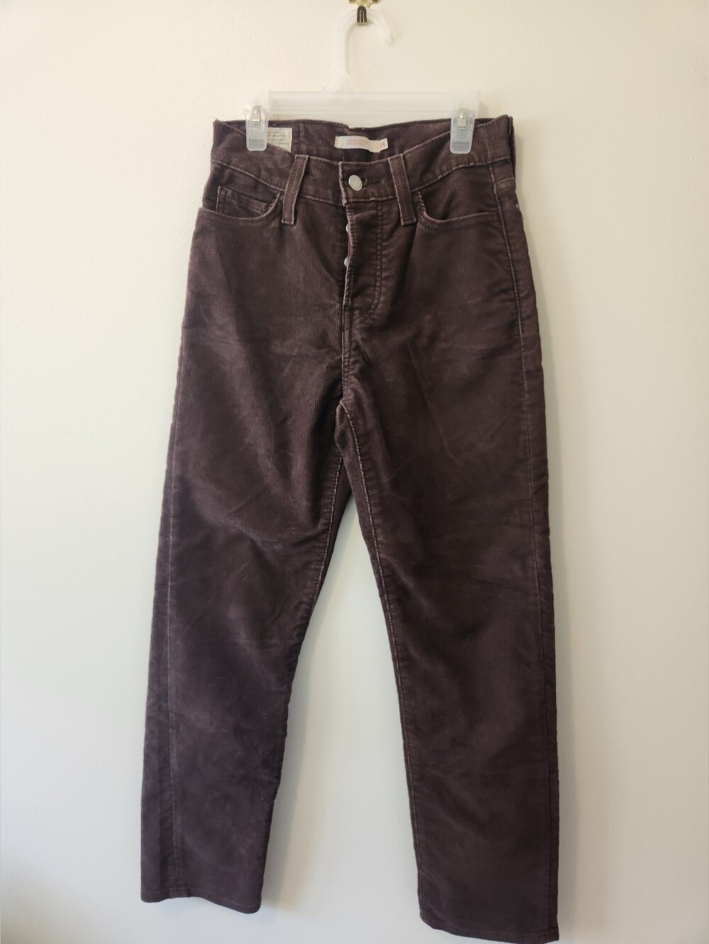 Levi's High-Rise Corduroy Straight Leg Pants – Size 24